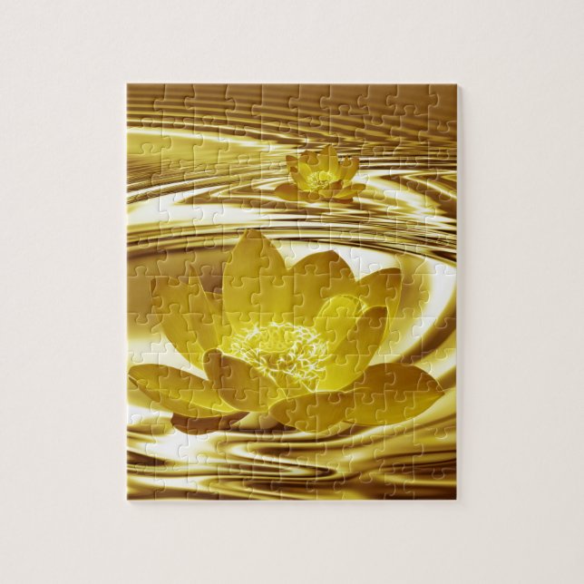 Golden lotus blomma pussel (Vertikal)