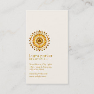 Golden Lotus Flower Yoga Meditation Health Spa Visitkort