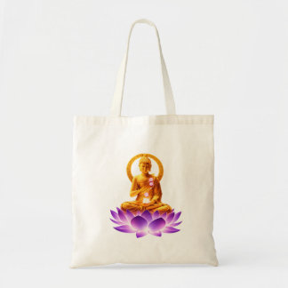 Golden Lotus Meditation Buddha Spiritual Yoga Desi Tygkasse