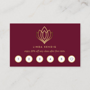 Golden Lotus Ruby hälsa massage yoga Visitkort
