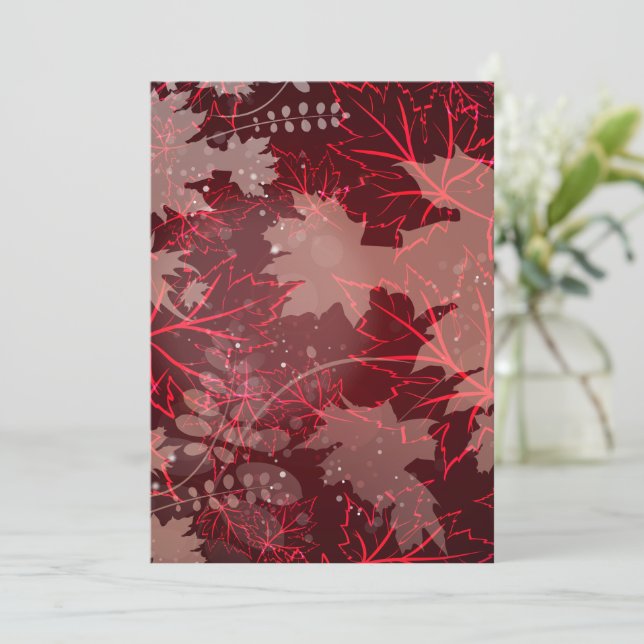 Golden Löv 1 Tack Kort (Stående Fram)