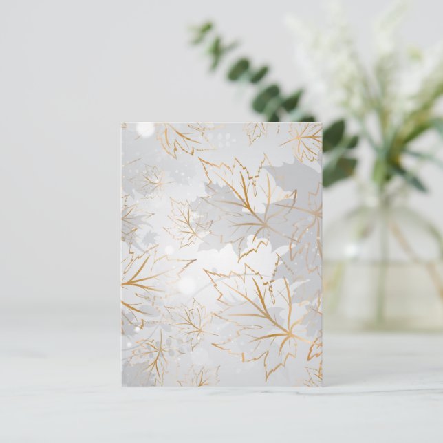 Golden Löv 3 Vykort (Stående Fram)