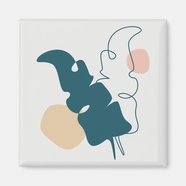 Golden löv design magnet (Framsidan)