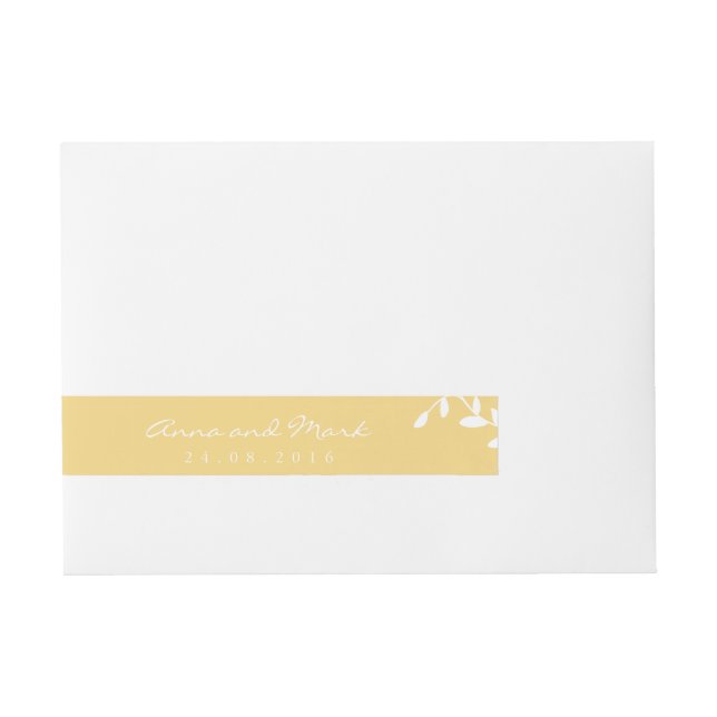 Golden Löv Long Label Etikettband (Framsidan)