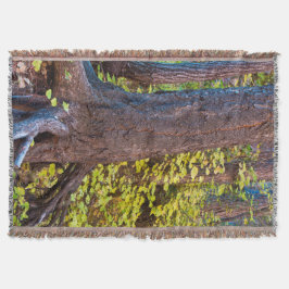 Golden löv på västerns gaffelspår filt