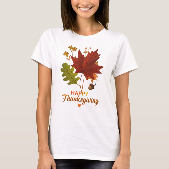 Golden Lövs of Thanksgiving T Shirt (Framsida)