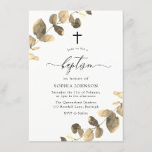 Golden Lövs White Simple Kor Baptism