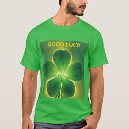 Golden Lucky Klöver Glow Lycka till T Shirt