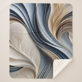 Golden Luft - Mjuka blåa och Guld Flytande Abstrak