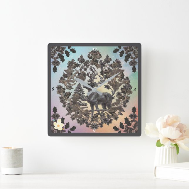 ’Golden Luxe’ Fyrkantig Klocka (Hem)