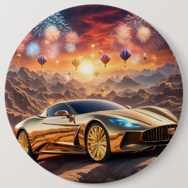 golden luxury car in a desert landscape knapp