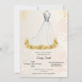Golden Luxury Elegant Glam Möhippa Inbjudningar
