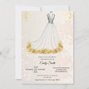 Golden Luxury Elegant Glam Möhippa Inbjudningar