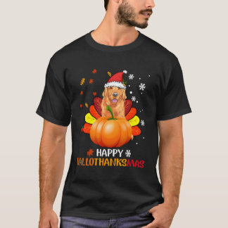 Golden Lycklig Hallothanksmas Halloween för Christ T Shirt
