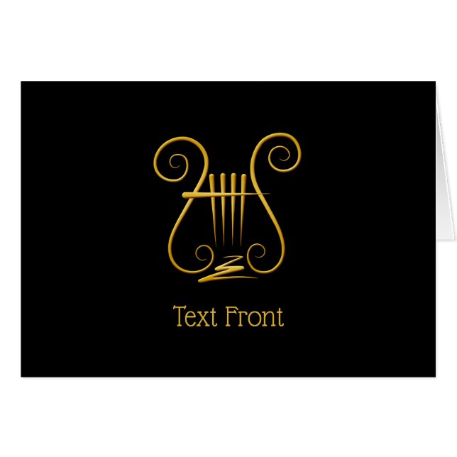 Golden Lyre Hälsningskort (Framsidan Horizontal)