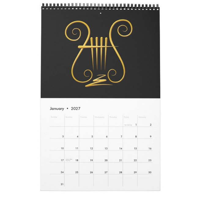 Golden Lyre Kalender (Jan 2027)