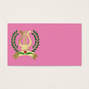 Golden lyre visitkort