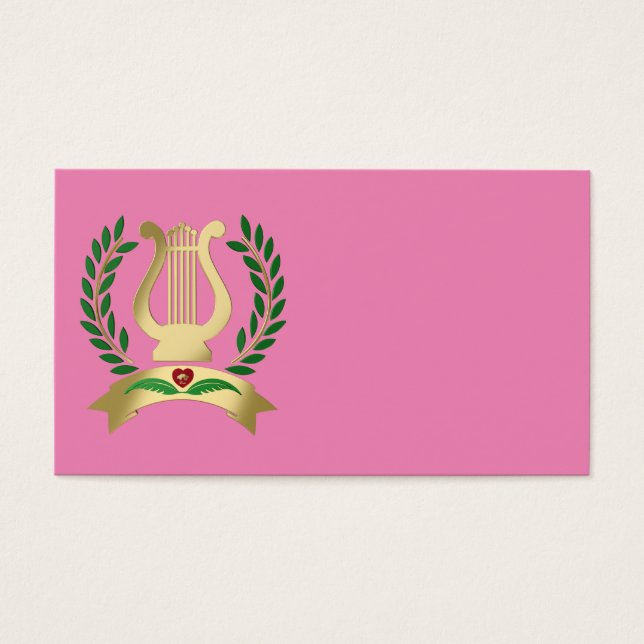 Golden lyre visitkort (Framsidan)