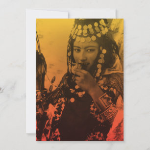 Golden Maghreb Ouled Naïl Berber Girl Female Woman Inbjudningar