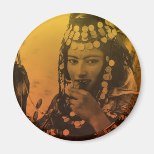Golden Maghreb Ouled Naïl Berber Girl Female Woman Magnet