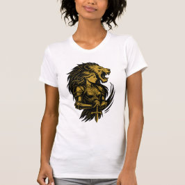 Golden Majesty: The Roar of Power T Shirt
