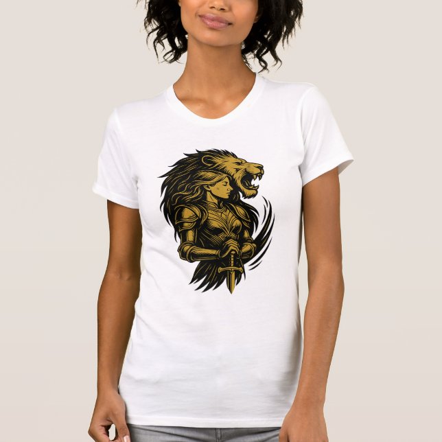 Golden Majesty: The Roar of Power T Shirt (Framsida)