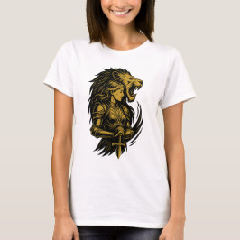 Golden Majesty: The Roar of Power T Shirt