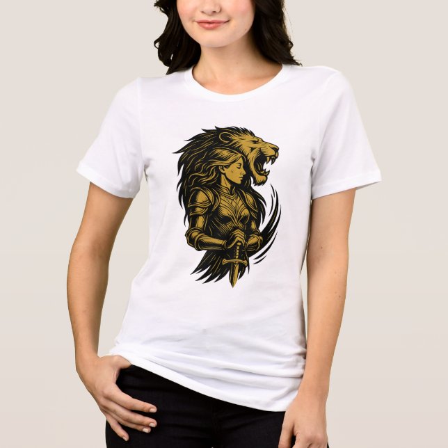 Golden Majesty: The Roar of Power T Shirt (Framsida)