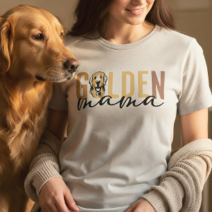 Golden Mama Golden Retriever Mamma Present T Shirt