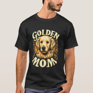 Golden Mamma Golden Retriever Funny Graphic Tees L T Shirt