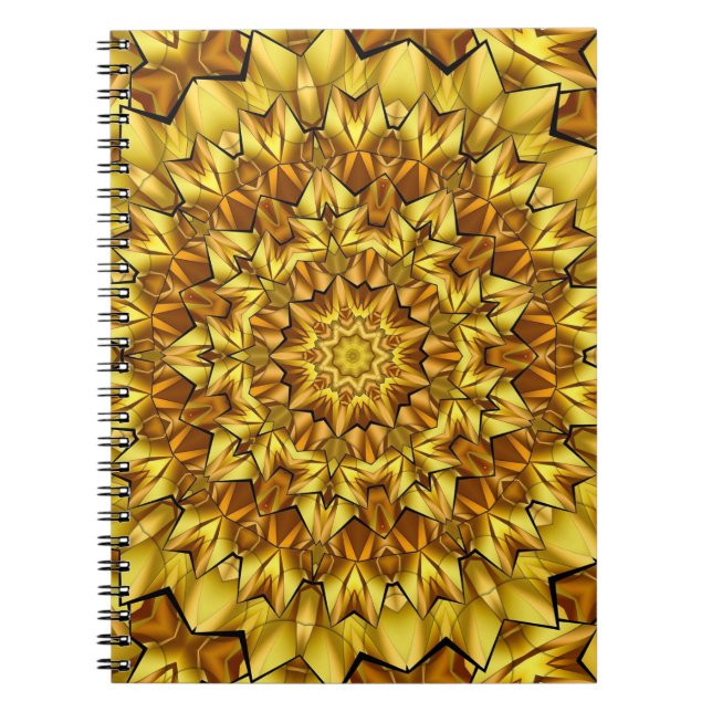 Golden Mandala Antique Abstract Design-63495 Anteckningsbok (Framsidan)