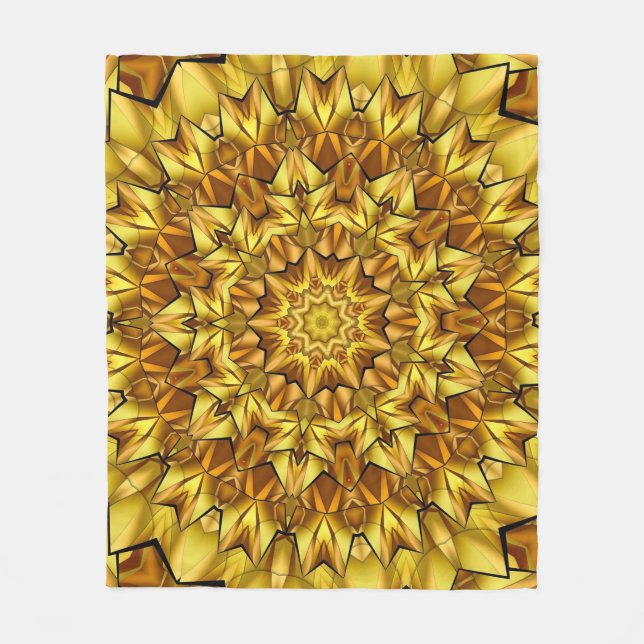 Golden Mandala Antique Abstract Design-63495 Fleecefilt (Framsidan)