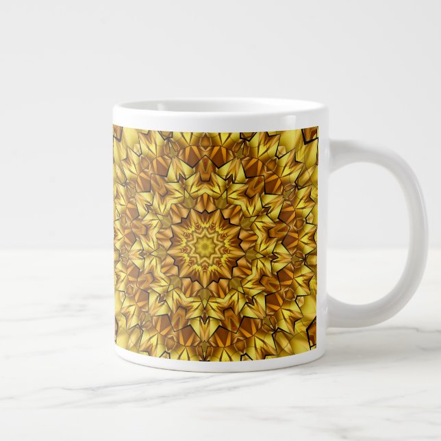 Golden Mandala Antique Abstract Design-63495 Jumbo Mugg (Höger)