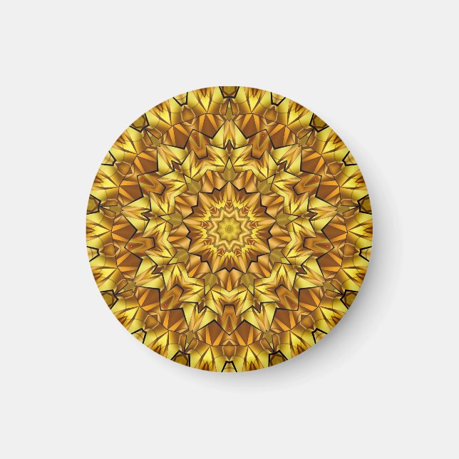 Golden Mandala Antique Abstract Design-63495 Magnet (Framsidan)