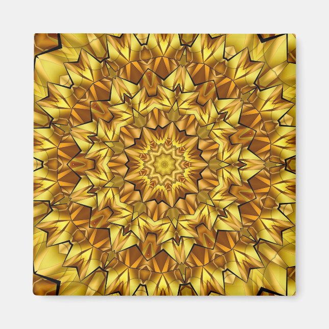 Golden Mandala Antique Abstract Design-63495 Magnet (Framsidan)