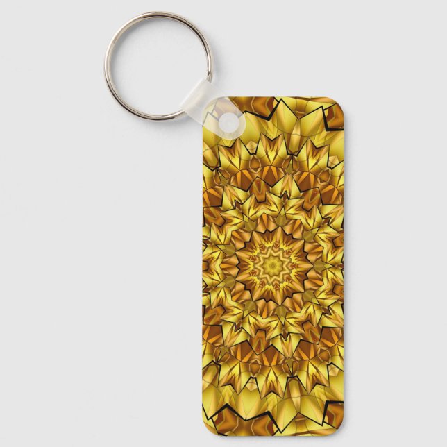 Golden Mandala Antique Abstract Design-63495 Nyckelring (Framsida)