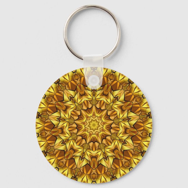 Golden Mandala Antique Abstract Design-63495 Nyckelring (Framsida)