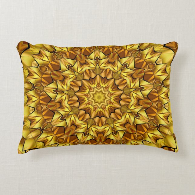 Golden Mandala Antique Abstract Design-63495 Prydnadskudde (Framsidan)