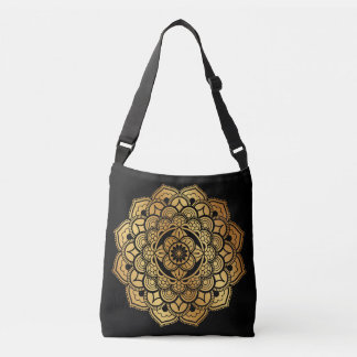 Golden Mandala Art Design Tote Bag Axelväska