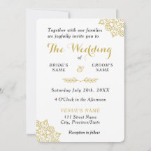 Golden Mandala bröllopsinbjudan