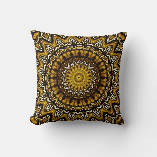 Golden Mandala Dekorativ kudde (Framsida)