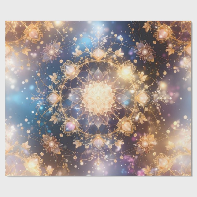 Golden Mandala Gift Wrap Presentpapper (Platt)