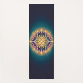 Golden Mandala Glow on Teal – Spiritual Sacred