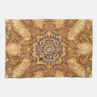 Golden Mandala Kaleidoscope Pattern Kitchen Towel Kökshandduk