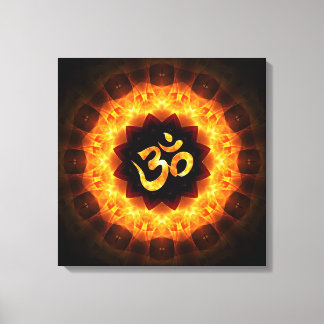 Golden Mandala med OM Canvastryck