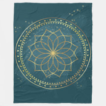 Golden Mandala på Teal