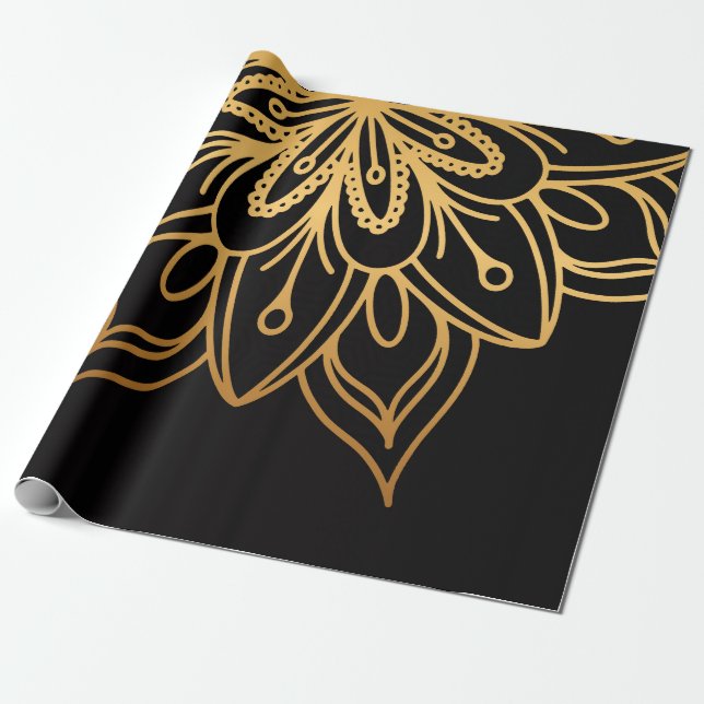 Golden Mandala Presentpapper (Utrullad)