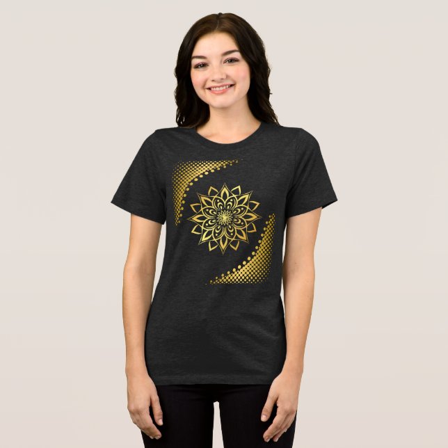 Golden Mandala Women's T-Shirt (Framsida Full)