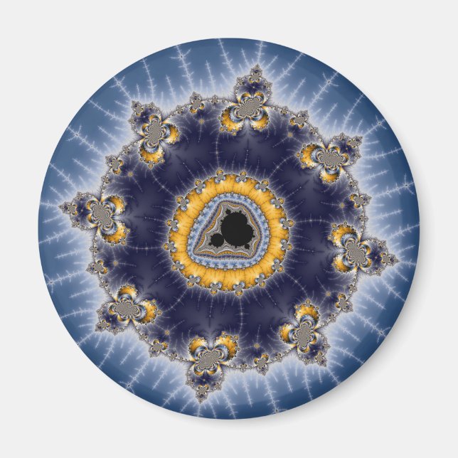 Golden Mandelbrot - Fractal Magnet (Framsidan)