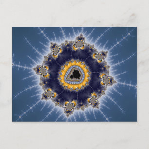 Golden Mandelbrot - Fractal Postcard Vykort